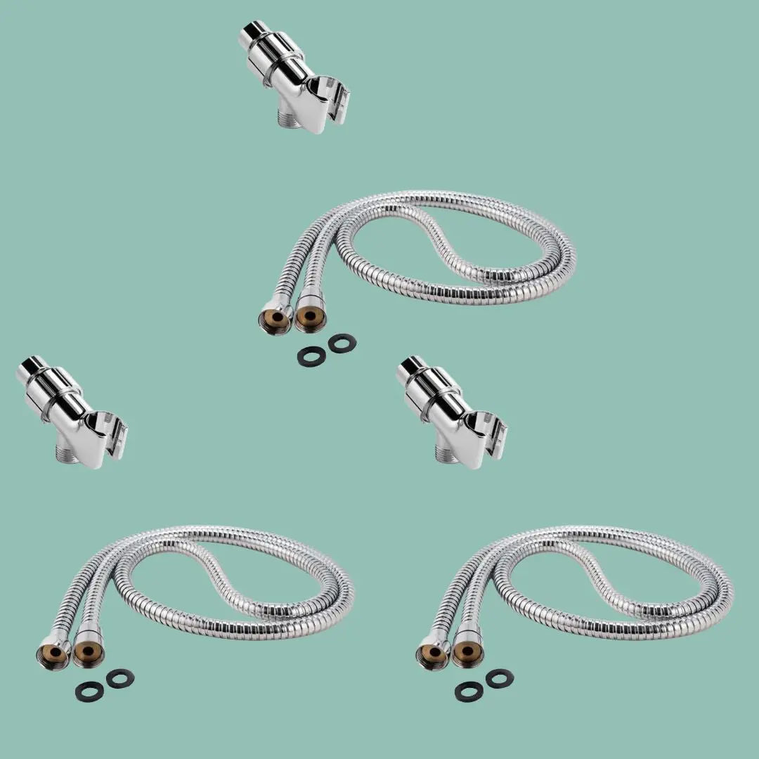 3 Shower hose + Holder Drivse