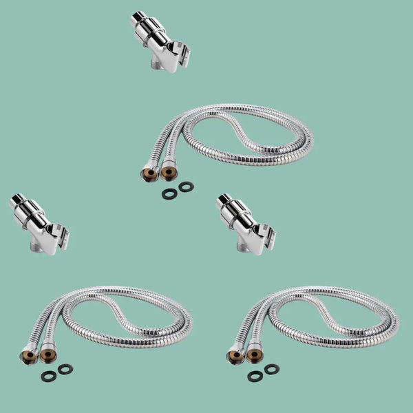 3 Shower hose + Holder Drivse